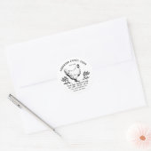 Aangepast Boerderij van de familie verse eieren Ronde Sticker (Envelop)