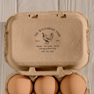 Aangepast Boerderij van de familie Verse eieren Rubberstempel