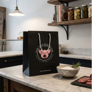 Aangepast boerderij vers premium varkensvlees zake medium cadeauzakje