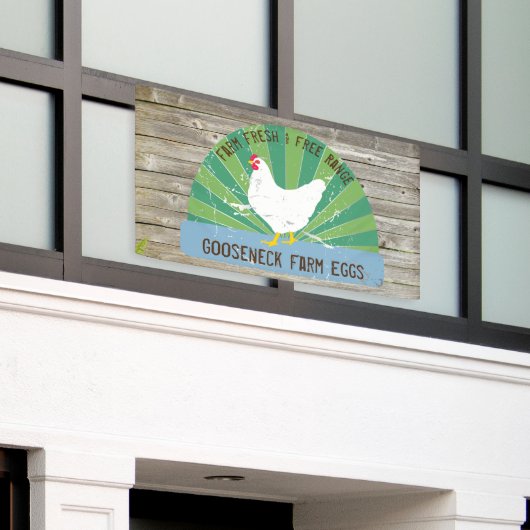 Aangepast Boerderij Verse eieren gebarentaal Kijk Spandoek (Buitenkant Gebouw)