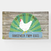 Aangepast Boerderij Verse eieren gebarentaal Kijk Spandoek (Horizontaal)