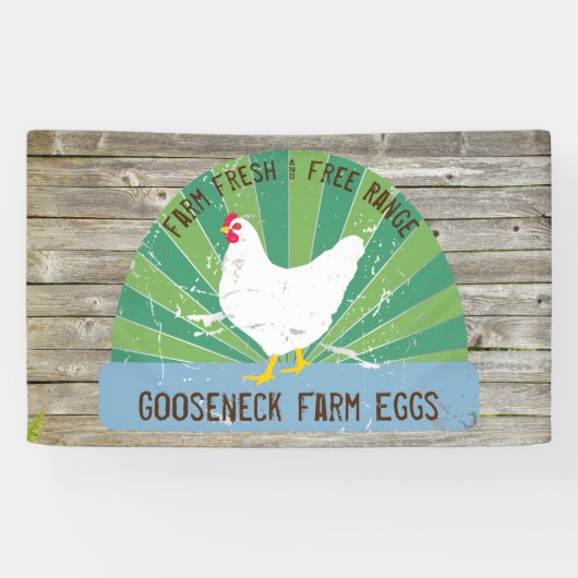 Aangepast Boerderij Verse eieren  gebarentaal Kijk Spandoek (Horizontaal)