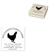 Aangepast Boerderij voor verse eieren Retouradres Rubberstempel (Gestempeld)