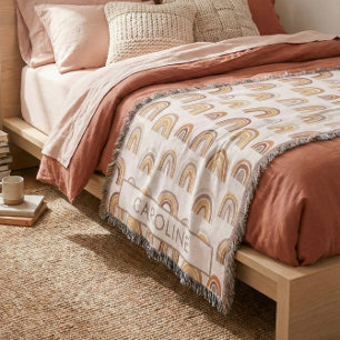 Aangepast Boho Woestijn Regenboog Boog Patroon Tau Deken