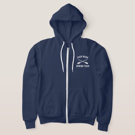 Aangepast bootteam naam gekruiste peddelenmarine hoodie (Laagn)