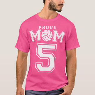 Aangepast bord Volleyball Mam Nummer 5 Aangepast T-shirt