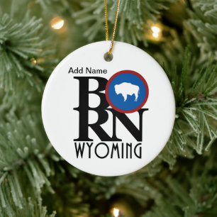 Aangepast BORN Wyoming Keramisch Ornament