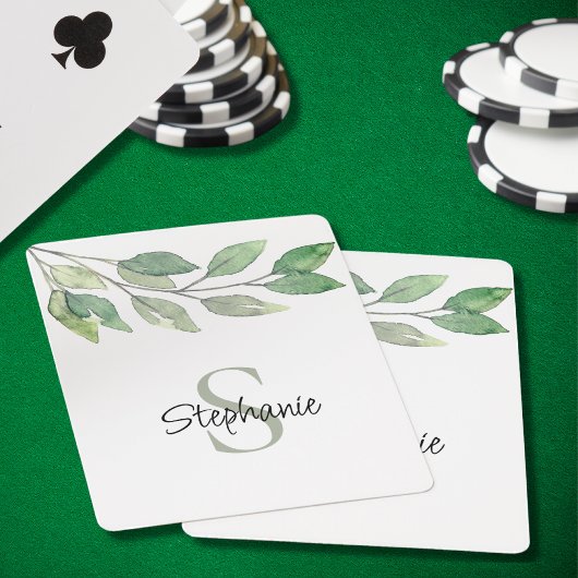 Aangepast botanisch pokerkaarten