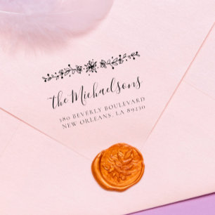 Aangepast Botanische Familienaam Retouradres Rubberstempel