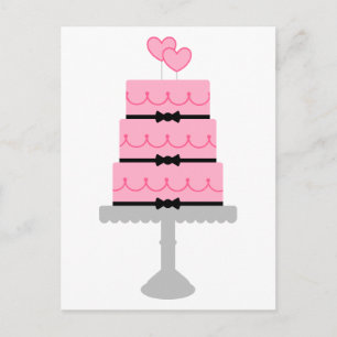 Aangepast Briefkaart roze Cake