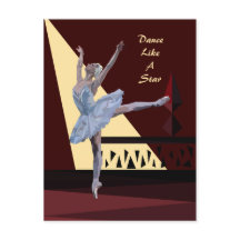 Aangepast Briefkaart "Swan Lake Ballerina"