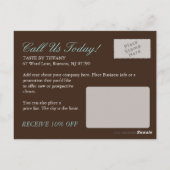 Aangepast Briefkaart voor bakkerij (Achterkant)