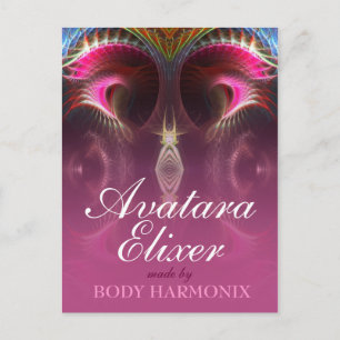 Aangepast Briefkaart voor binnenste lichte fractal