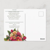 Aangepast Briefkaart voor Floral Waterverf (Achterkant)