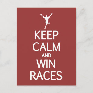 Aangepast briefkaart voor kalm- en Win Races-kleur