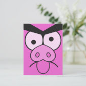 Aangepast briefkaart voor Mad Pig (Staand voorkant)