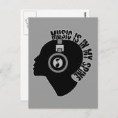 Aangepast briefkaart voor muziek (Voorkant / Achterkant)