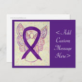 Aangepast Briefkaart voor Paarse bewustwording Rib (Voorkant / Achterkant)