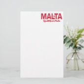 Aangepast briefpapier MALTA (Staand voorkant)
