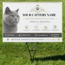 Aangepast Britse Korthaar Fokkerij Tuinbord
