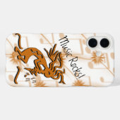 Aangepast Bronze Kokopelli met muzieknotitiewerk Case-Mate iPhone Case (Achterkant (horizontaal))