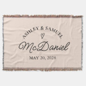 Aangepast Bruidsfeest Dekentje Cadeau voor de Brui (Voorkant)