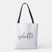 Aangepast bruidsmeisje script naam draagtas (Achterkant)