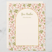 Aangepast bruiloft op touw en roze Floral (Voorkant / Achterkant)