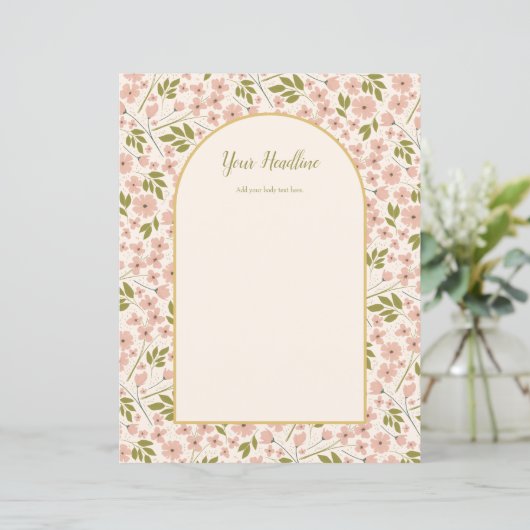 Aangepast bruiloft op touw en roze Floral (Staand voorkant)