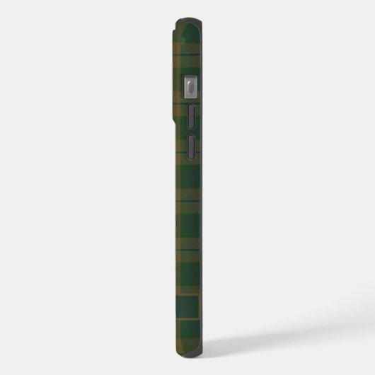 Aangepast bruin groen geruit patroon iPhone hoesje (Linkerkant)