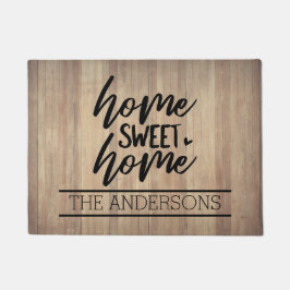 Aangepast bruin hout | Home Sweet Home Deurmat