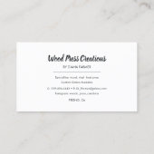 Aangepast bruin  hout Visitekaartje (Achterkant)