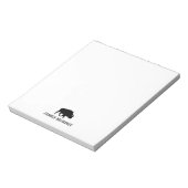 aangepast buffelsilhouet notitieblok (Gedraaid)