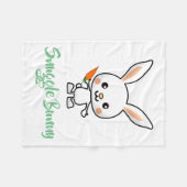 Aangepast Bunny Kawaii Fleece Deken (Voorkant (Horizontaal))