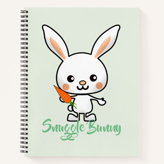 Aangepast Bunny Kawaii Notitieboek (Voorkant)