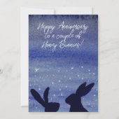 Aangepast Bunny Rabbit Blue Night Jubileum Wishes (Achterkant)