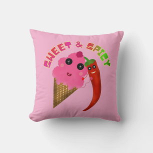 Aangepast cadeau Muts ijs en chilipeper Kussen