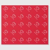 Aangepast cadeau voor 8-bits rood pixel-hartcomput cadeaupapier (Vlak)