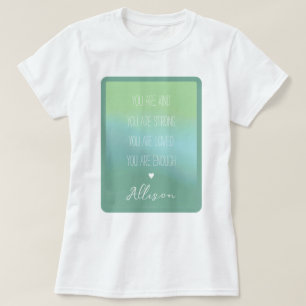 Aangepast cadeau voor positieve bevestiging t-shirt