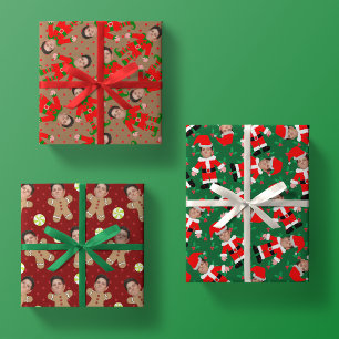 Aangepast cadeautje voor kerstcadeautjes 3 Cute Inpakpapier Vel