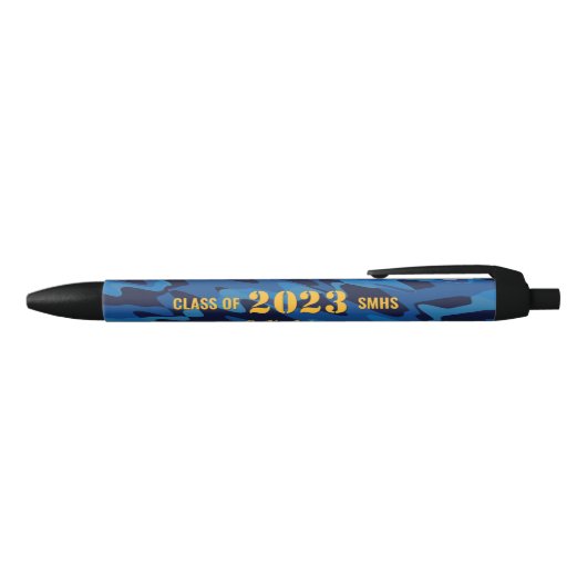 Aangepast Camouflage Navy Blue Zwarte Inkt Pen (Bovenkant)