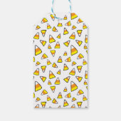 Aangepast Candy Corn Pattern Happy Halloween Cadeaulabel (Achterkant)