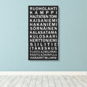 Aangepast canvas met in Helsinki Metro Scroll (Insitu (Houten vloer))