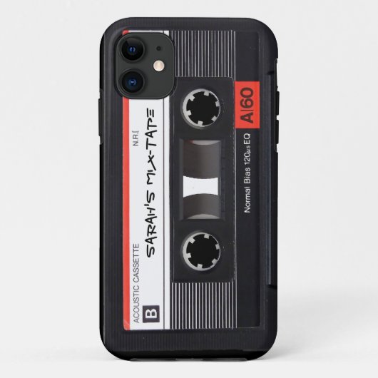 Aangepast Cassettebandje Case-Mate iPhone Case (Achterkant)
