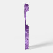 Aangepast Chic Paars Silver Glitter Pattern Girly iPhone Hoesje (Linkerkant)