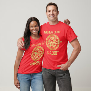Aangepast Chinees jaar van konijn 2023 T-shirt