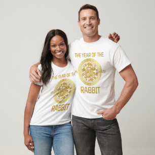 Aangepast Chinees jaar van konijn 2023 T-shirt