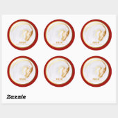 Aangepast Chinees paardenjaar dierentuin tweede le Ronde Sticker (Vel)