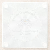 Aangepast Christelijk 25-jarig weddenschap Jubileu Glazen Onderzetter (Achterkant)