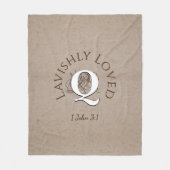 Aangepast Christelijk Monogram LAVISHLY LOVED Fleece Deken (Voorkant)